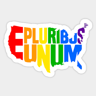 E Pluribus Rainbow Tee Sticker